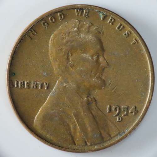 USA , 1954 D Lincoln Cent, Wheat Penny , Denver Mint