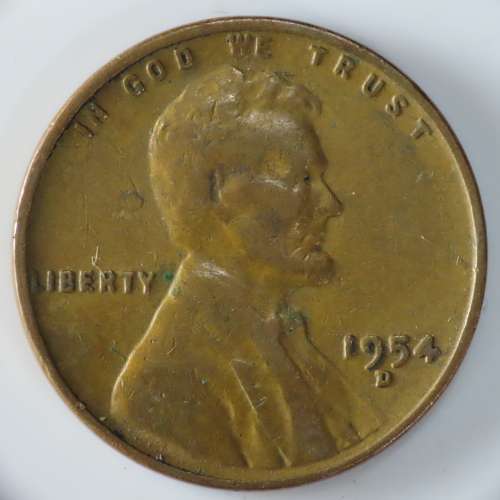 USA , 1954 D Lincoln Cent, Wheat Penny , Denver Mint