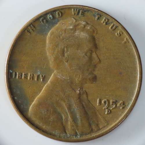 USA , 1954 D Lincoln Cent, Wheat Penny , Denver Mint