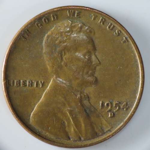 USA , 1954 D Lincoln Cent, Wheat Penny , Denver Mint