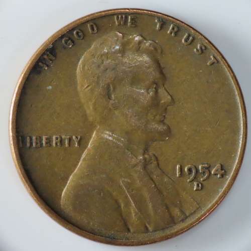 USA , 1954 D Lincoln Cent, Wheat Penny , Denver Mint