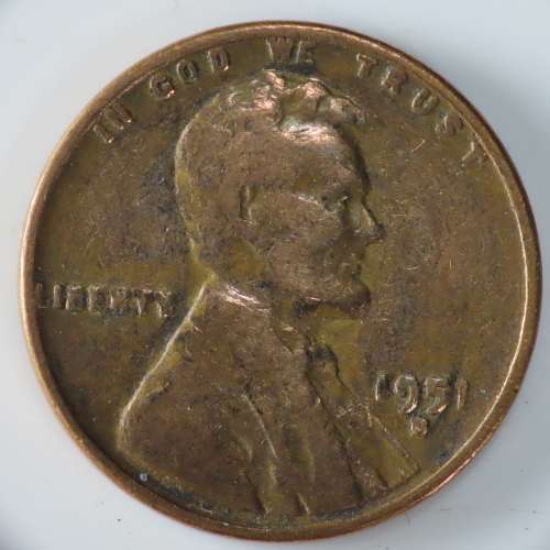 USA , 1951 D Lincoln Cent, Wheat Penny , Denver Mint