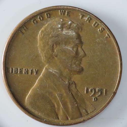 USA , 1951 D Lincoln Cent, Wheat Penny , Denver Mint