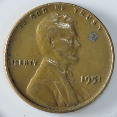 USA , 1951 Lincoln Cent, Wheat Penny , Philadelphia Mint