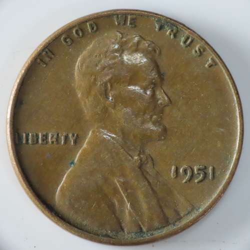 USA , 1951 Lincoln Cent, Wheat Penny , Philadelphia Mint
