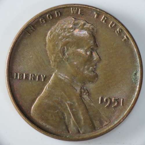 USA , 1951 Lincoln Cent, Wheat Penny , Philadelphia Mint