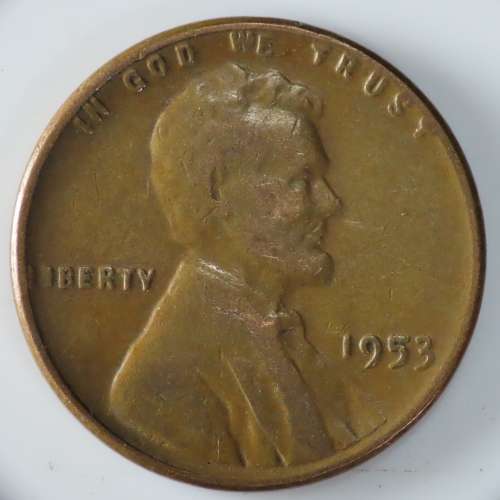 USA , 1953 Lincoln Cent, Wheat Penny , Philadelphia Mint