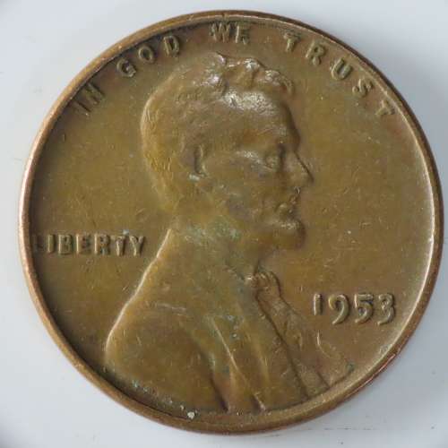 USA , 1953 Lincoln Cent, Wheat Penny , Philadelphia Mint