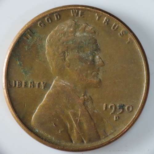 USA , 1950 D Lincoln Cent, Wheat Penny , Denver Mint