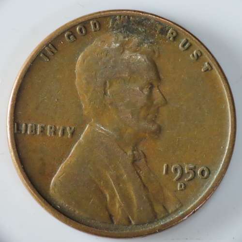 USA , 1950 D Lincoln Cent, Wheat Penny , Denver Mint