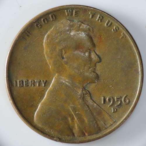 USA , 1956 D Lincoln Cent, Wheat Penny , Denver Mint