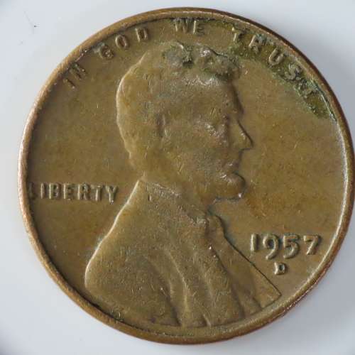 USA , 1957 D Lincoln Cent, Wheat Penny , Denver Mint
