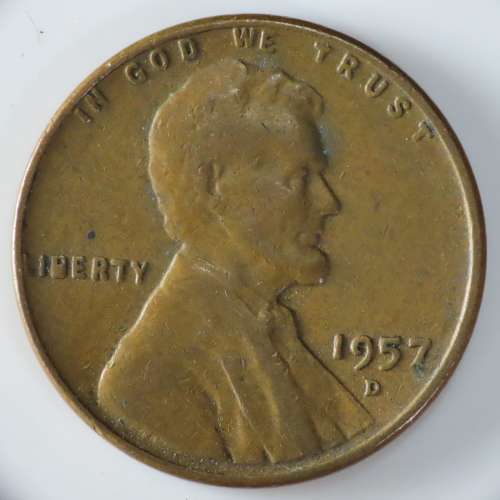 USA , 1957 D Lincoln Cent, Wheat Penny , Denver Mint