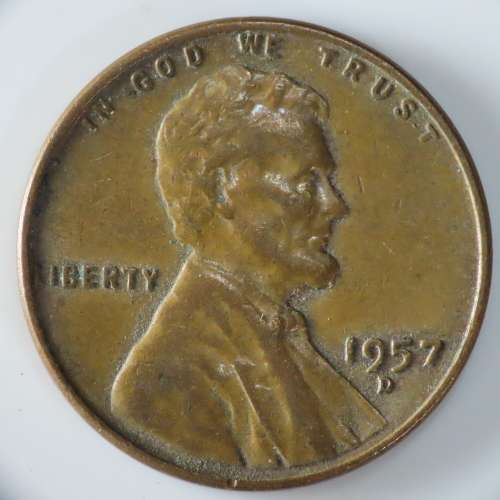 USA , 1957 D Lincoln Cent, Wheat Penny , Denver Mint