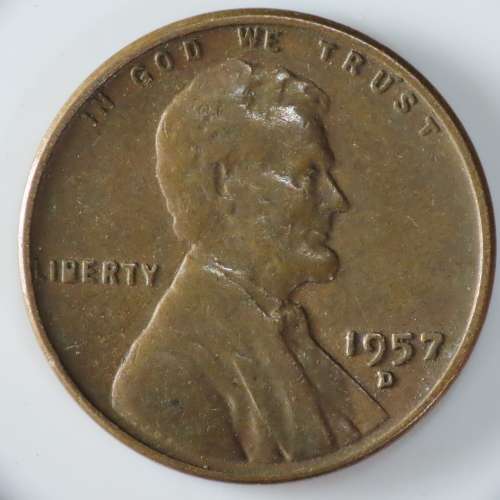 USA , 1957 D Lincoln Cent, Wheat Penny , Denver Mint