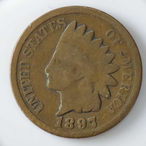 USA , 1897 Indian Head Cent, Indian Head Penny