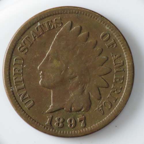 USA , 1897 Indian Head Cent, Indian Head Penny