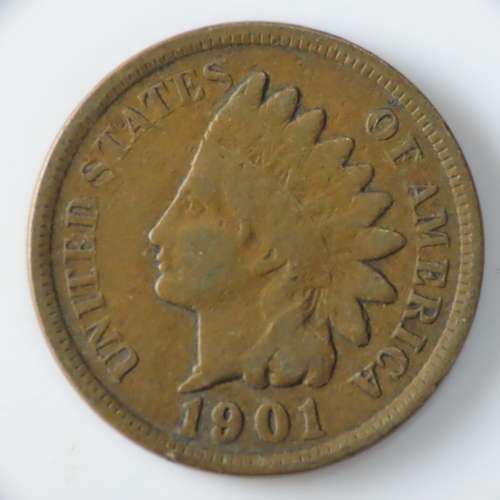 USA , 1901 Indian Head Cent, Indian Head Penny