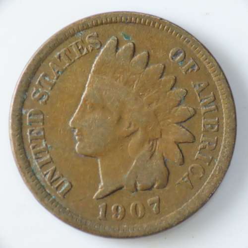 USA , 1907 Indian Head Cent, Indian Head Penny