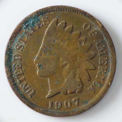 USA , 1907 Indian Head Cent, Indian Head Penny