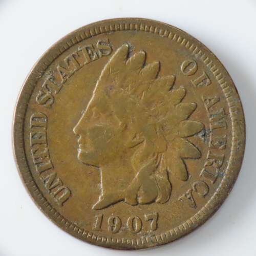 USA , 1907 Indian Head Cent, Indian Head Penny