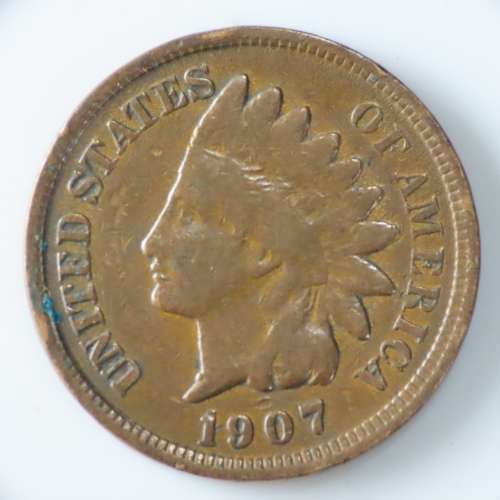 USA , 1907 Indian Head Cent, Indian Head Penny
