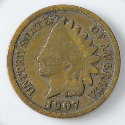 USA , 1907 Indian Head Cent, Indian Head Penny