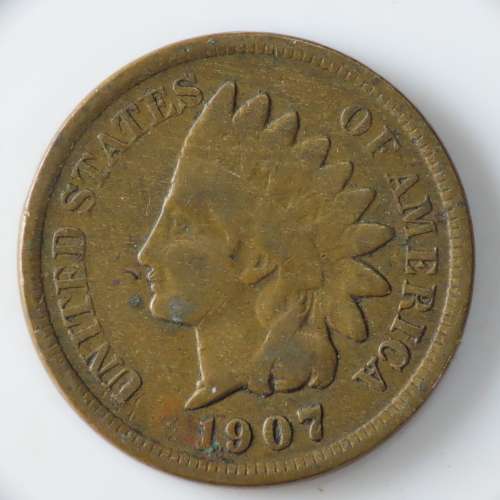 USA , 1907 Indian Head Cent, Indian Head Penny