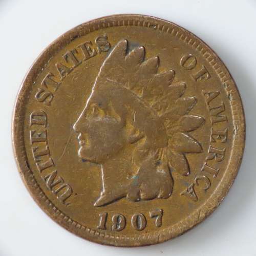 USA , 1907 Indian Head Cent, Indian Head Penny