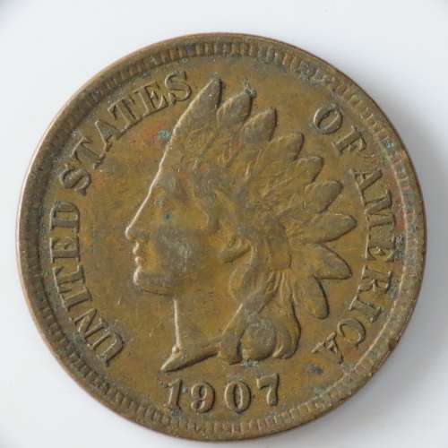 USA , 1907 Indian Head Cent, Indian Head Penny