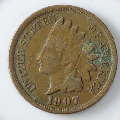 USA , 1907 Indian Head Cent, Indian Head Penny