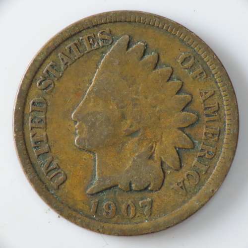 USA , 1907 Indian Head Cent, Indian Head Penny