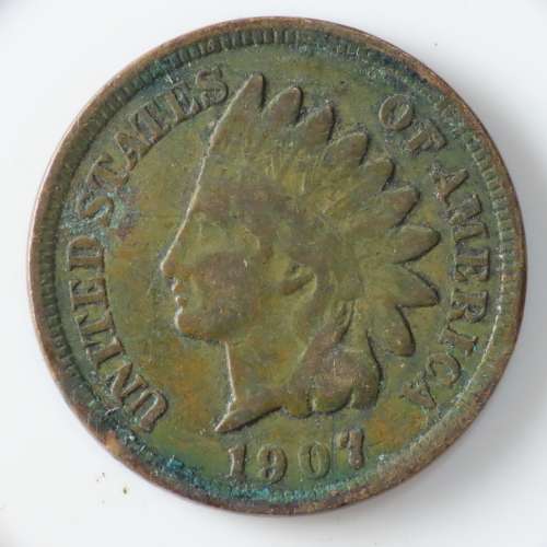 USA , 1907 Indian Head Cent, Indian Head Penny
