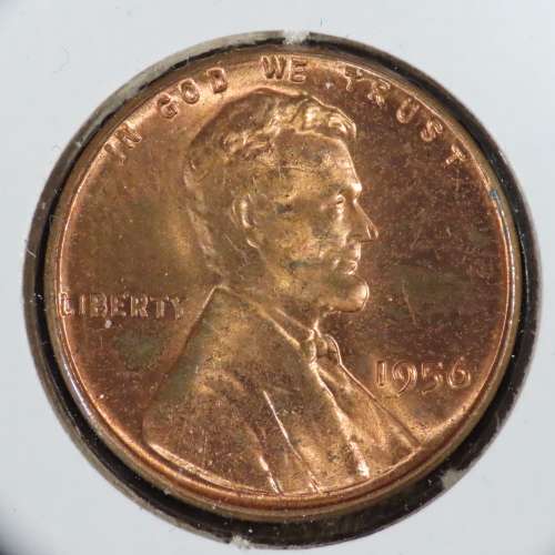 USA , 1956 Lincoln Cent, BU Wheat Penny , Philadelphia Mint, Uncirculated Gem Red
