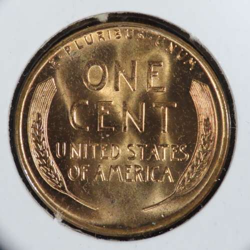 USA , 1957 D Lincoln Cent, BU Wheat Penny , Denver Mint, Uncirculated Gem Red