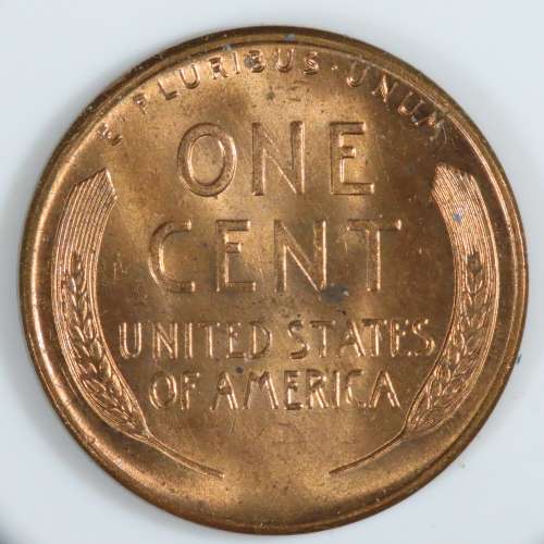 USA , 1950 D Lincoln Cent, BU Wheat Penny , Denver Mint, Uncirculated Gem Red