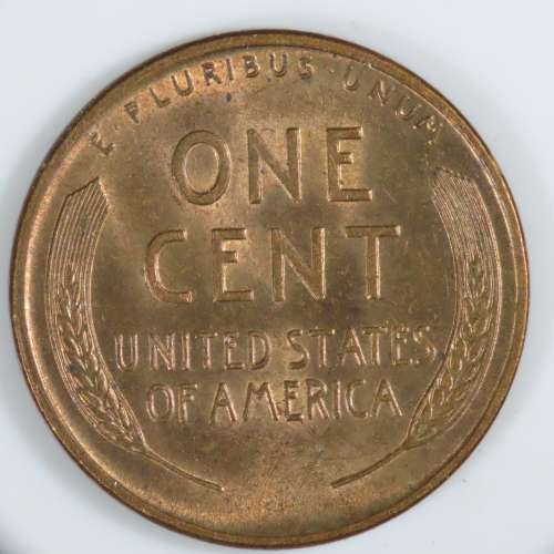 USA , 1947 D Lincoln Cent, BU Wheat Penny , Denver Mint, Uncirculated Gem Red
