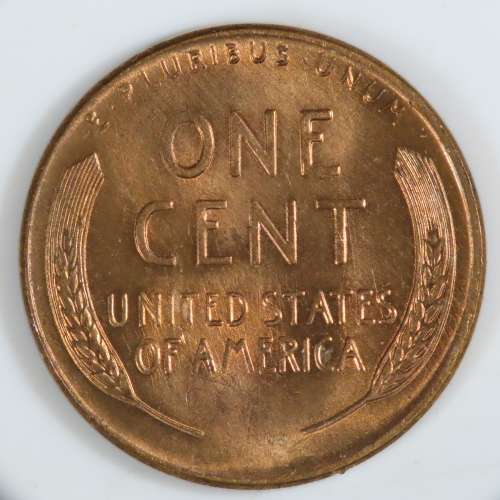 USA , 1957 D Lincoln Cent, BU Wheat Penny , Denver Mint, Uncirculated Gem Red