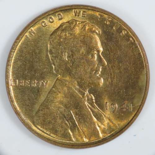 USA , 1941 Lincoln Cent, BU Wheat Penny , Philadelphia Mint, Uncirculated Gem Red