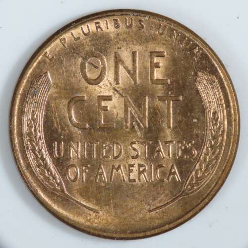 USA , 1957 D Lincoln Cent, BU Wheat Penny , Denver Mint, Uncirculated Gem Red