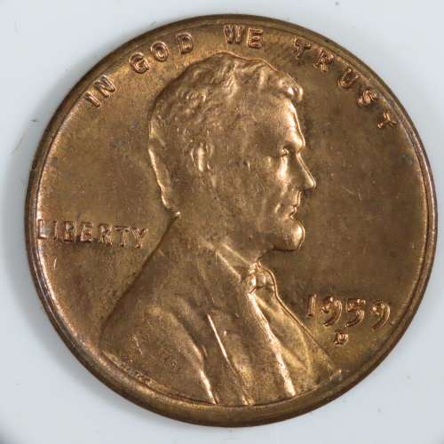 USA , 1959 D Lincoln Cent, BU Memorial Penny , Denver Mint, Uncirculated Gem Red