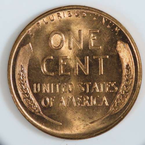 USA , 1957 Lincoln Cent, BU Wheat Penny , Philadelphia Mint, Uncirculated Gem Red