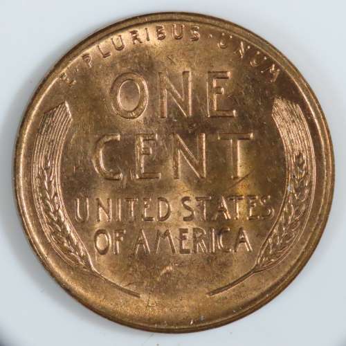 USA , 1957 D Lincoln Cent, BU Wheat Penny , Denver Mint, Uncirculated Gem Red
