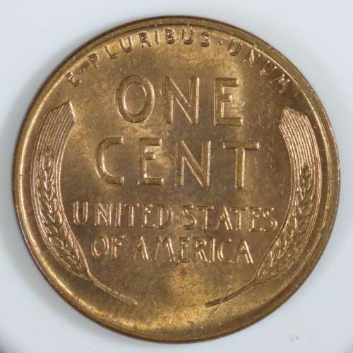 USA , 1942 Lincoln Cent, BU Wheat Penny , Philadelphia Mint, Uncirculated Gem Red