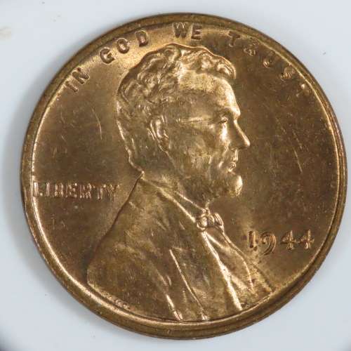 USA , 1944 Lincoln Cent, BU Wheat Penny , Philadelphia Mint, Uncirculated Gem Red