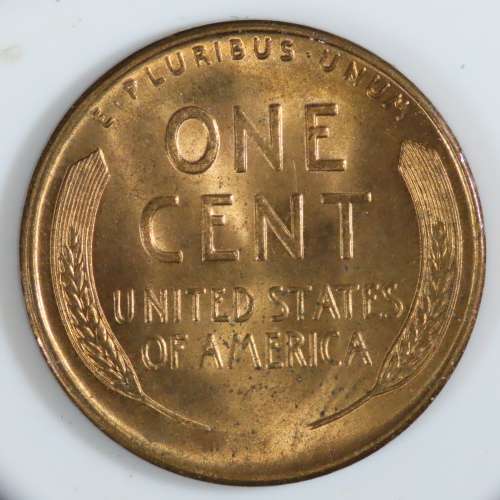 USA , 1944 D Lincoln Cent, BU Wheat Penny , Denver Mint, Uncirculated Gem Red