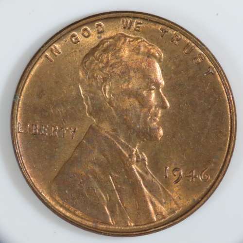 USA , 1946 Lincoln Cent, BU Wheat Penny , Philadelphia Mint, Uncirculated Gem Red