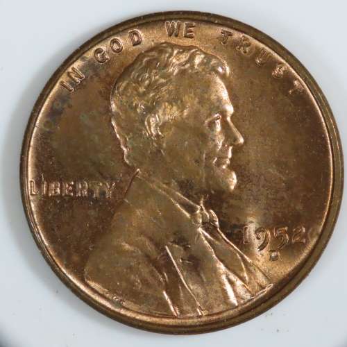 USA , 1952 D Lincoln Cent, BU Wheat Penny , Denver Mint, Uncirculated Gem Red