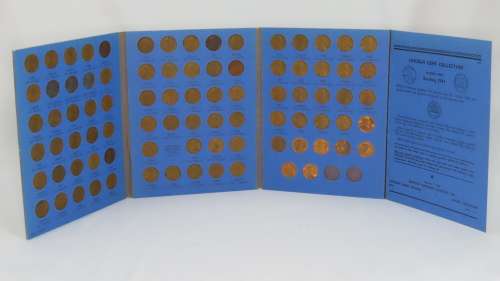 Complete Lincoln Cent PDS Set 1941 to 1974, 86 Coins in Folder