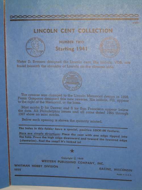 Complete Lincoln Cent PDS Set 1941 to 1974, 86 Coins in Folder